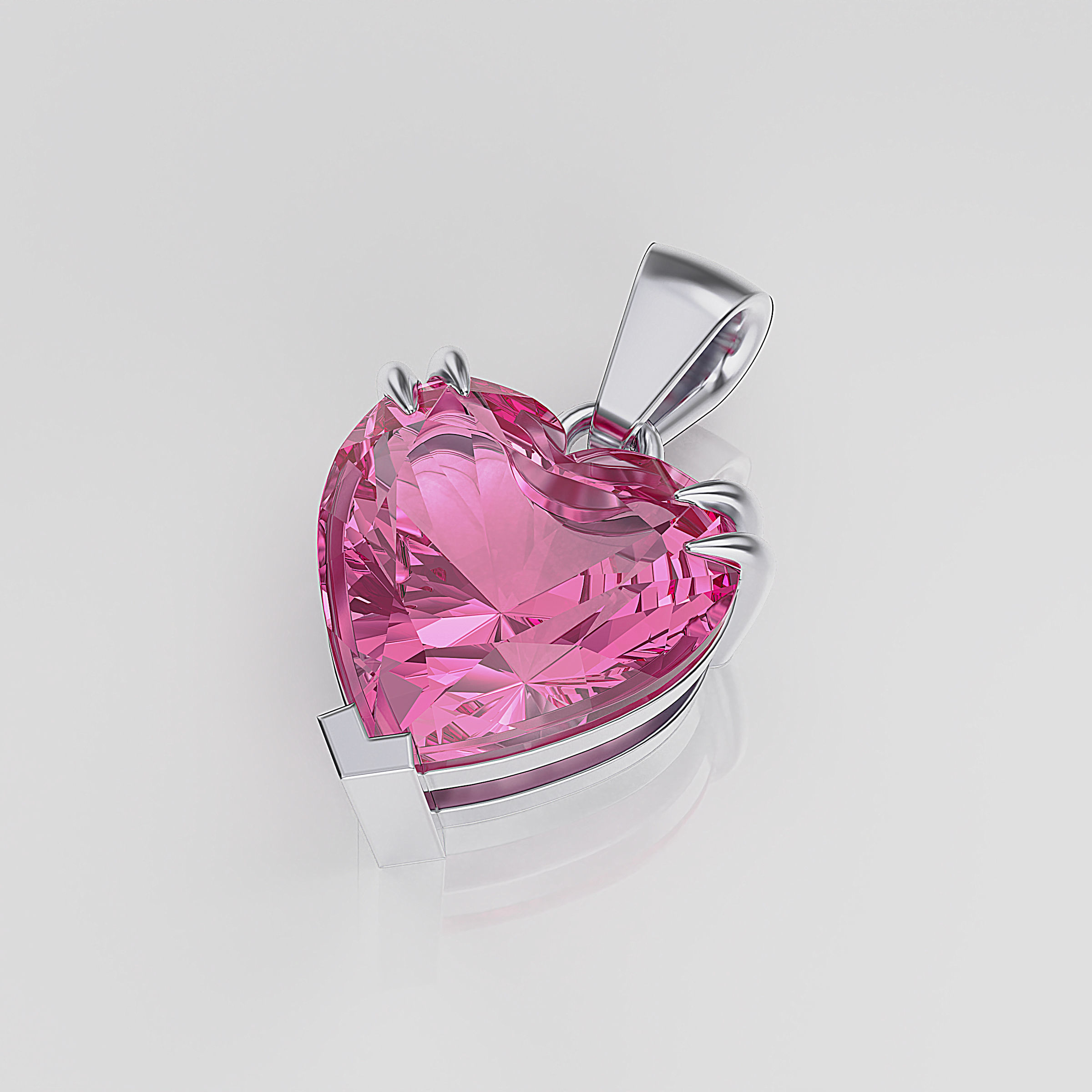 Heart Pendant 3D print model_2