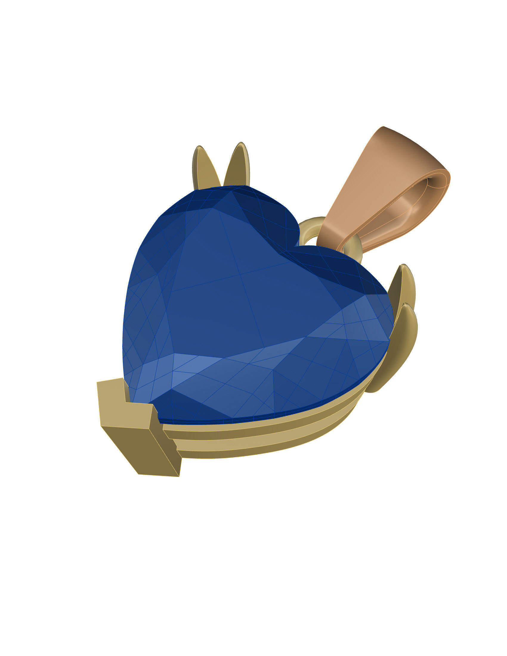 Heart Pendant 3D print model_19