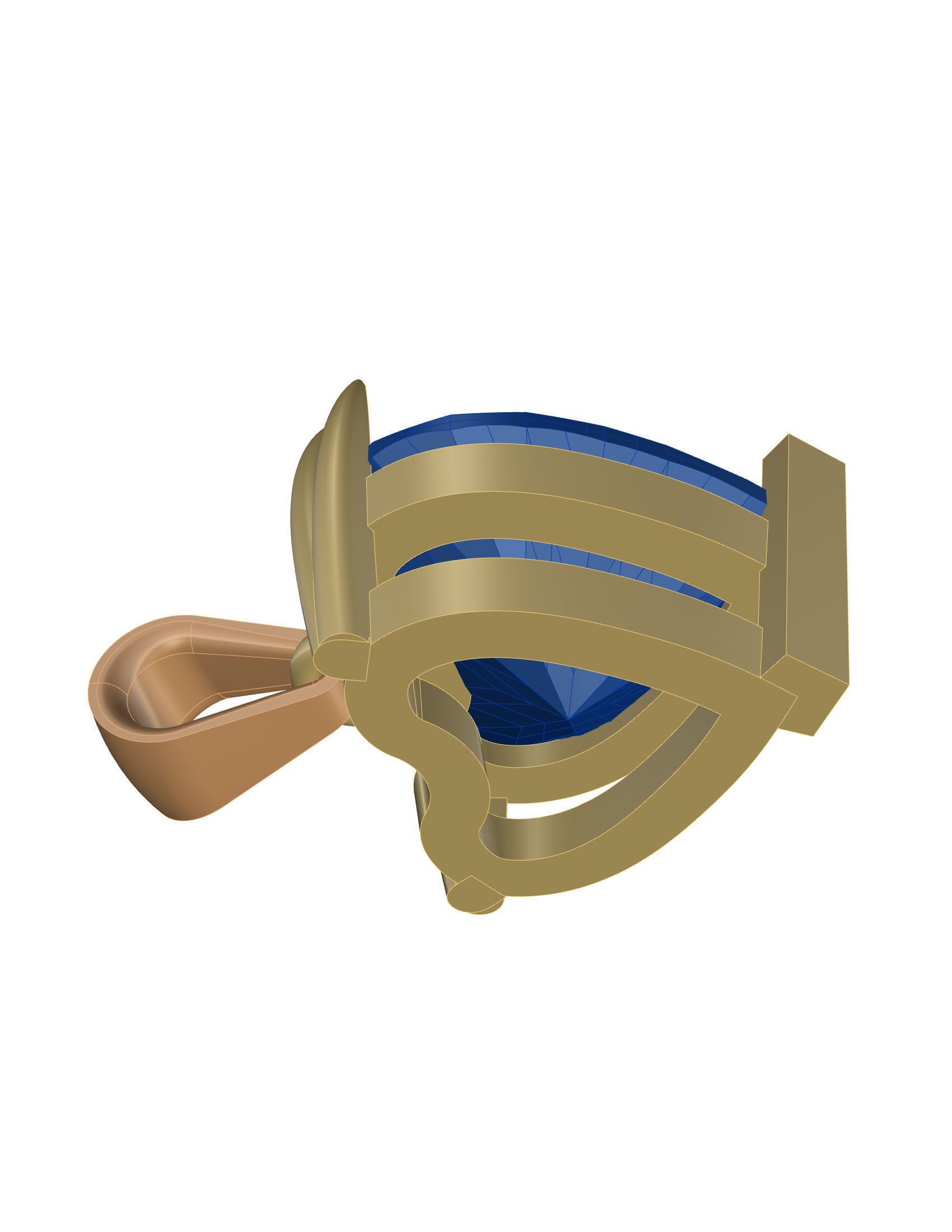 Heart Pendant 3D print model_23