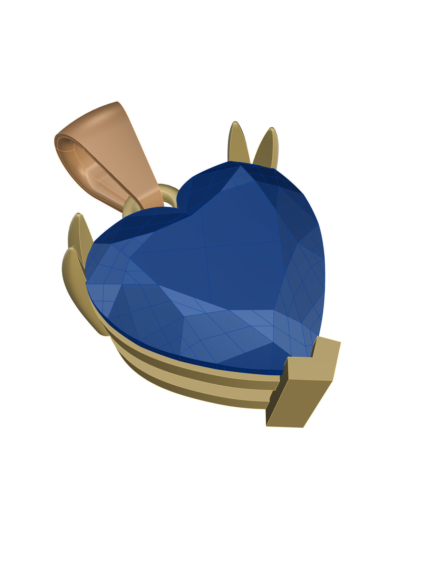 Heart Pendant 3D print model_4