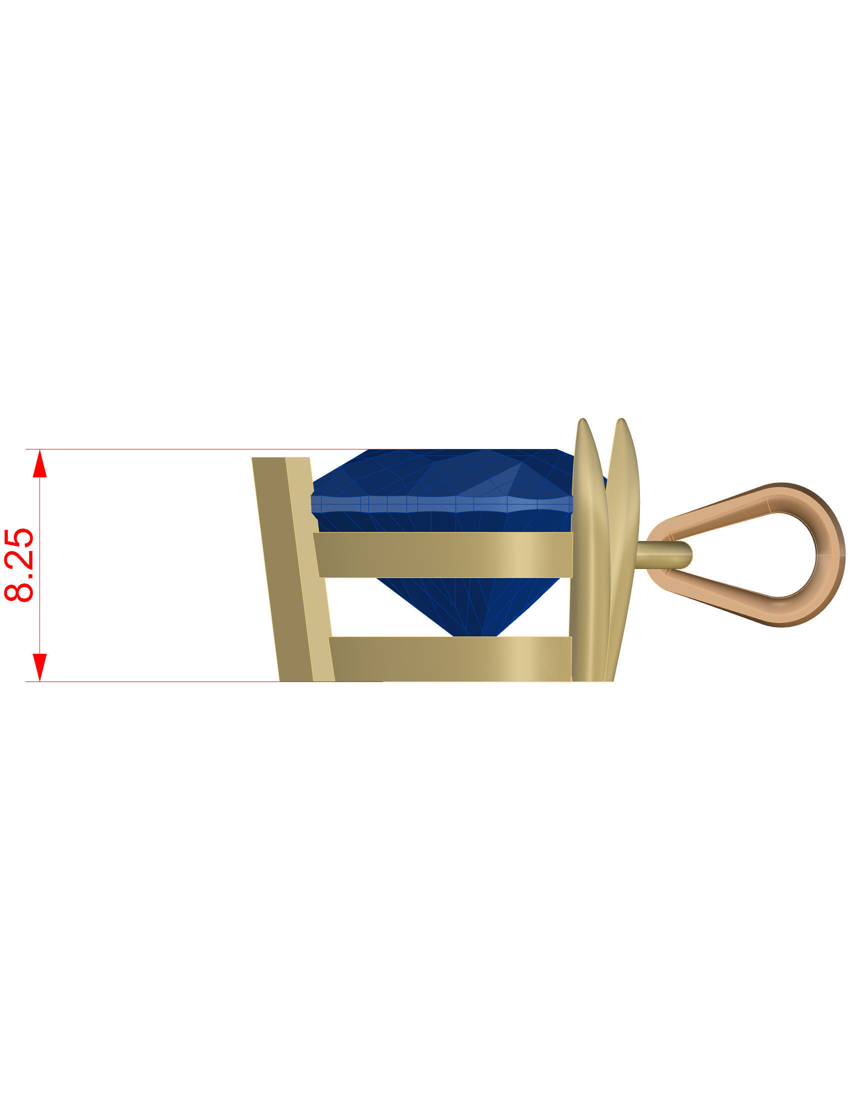 Heart Pendant 3D print model_27