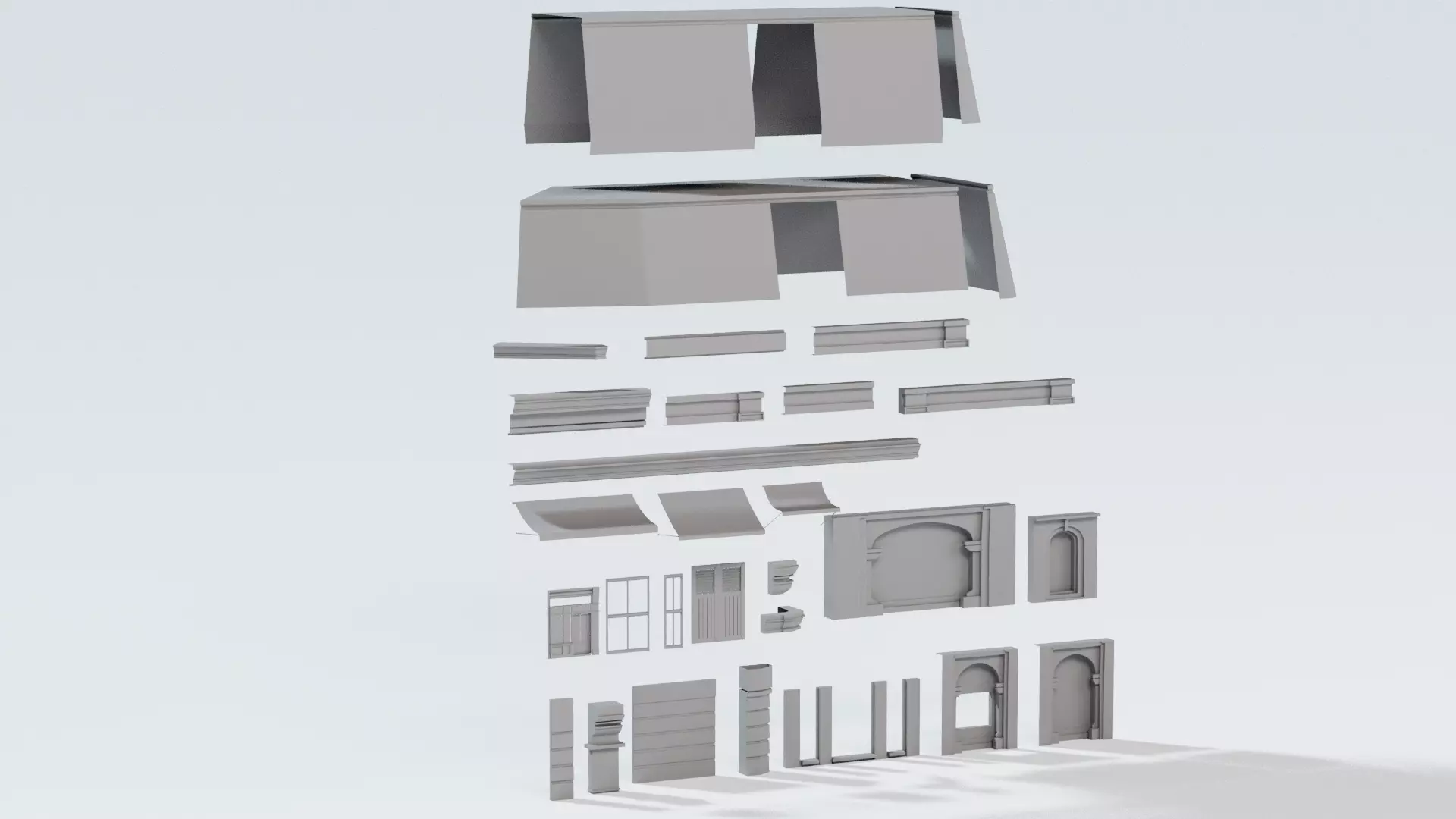 Haussmanian - style building 3D model_0