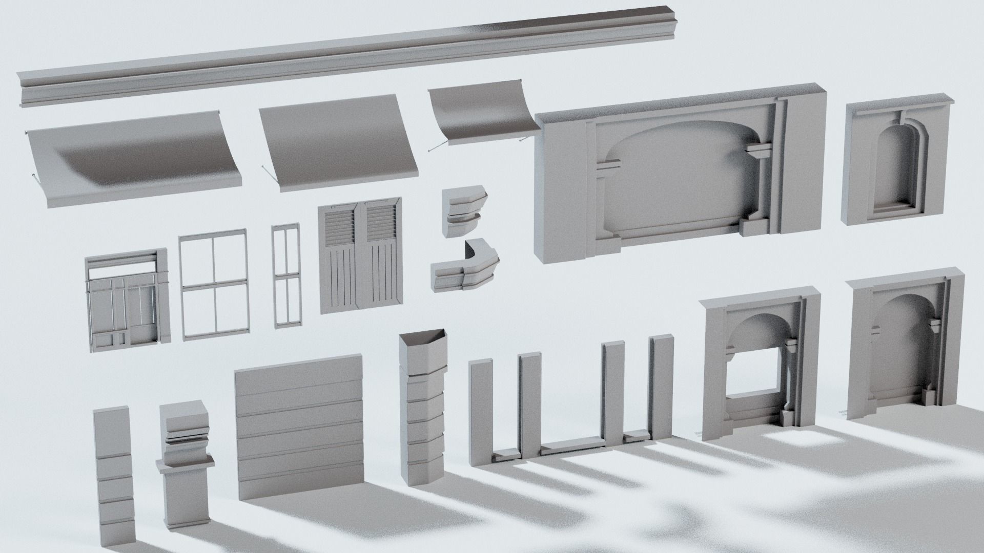 Haussmanian - style building 3D model_1