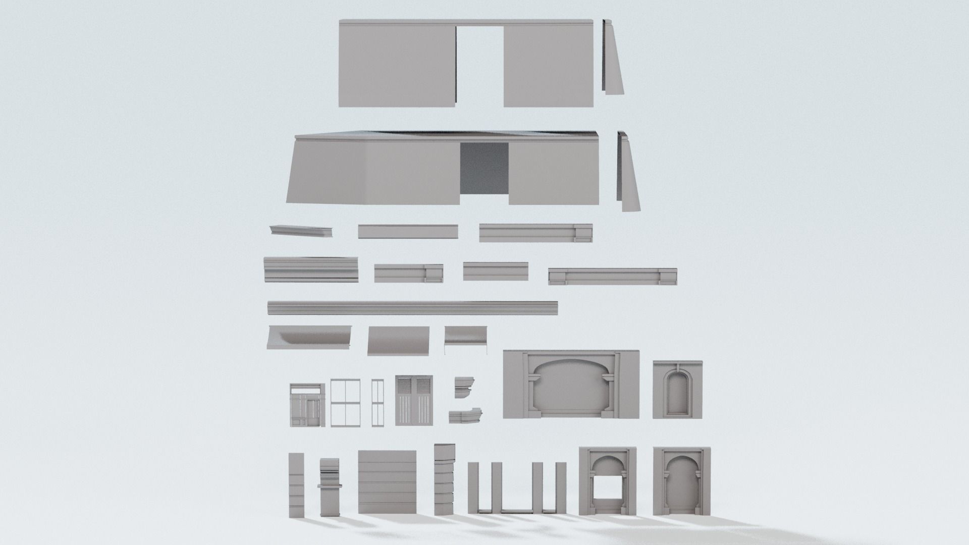 Haussmanian - style building 3D model_2