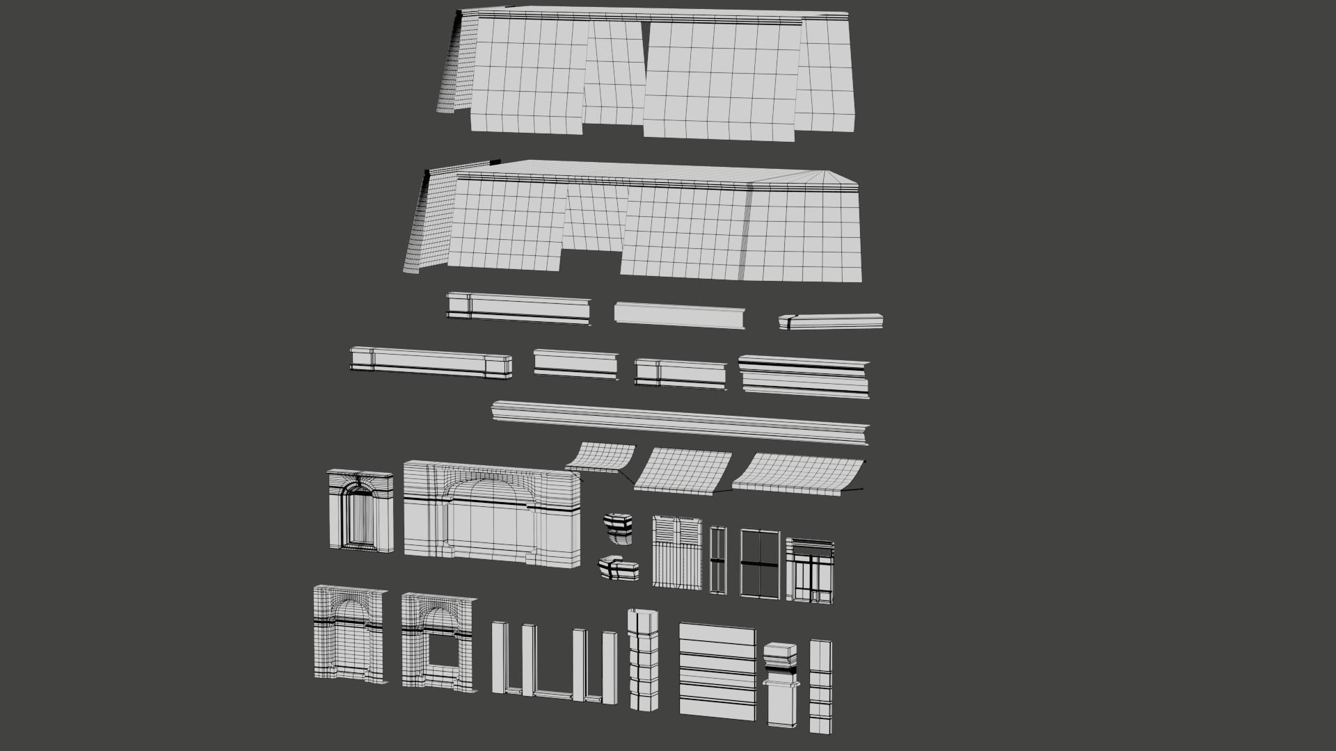 Haussmanian - style building 3D model_6
