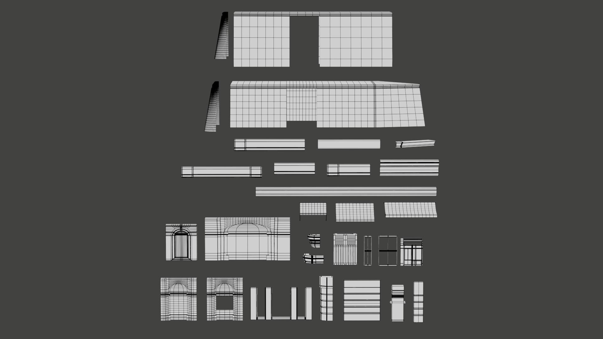 Haussmanian - style building 3D model_5