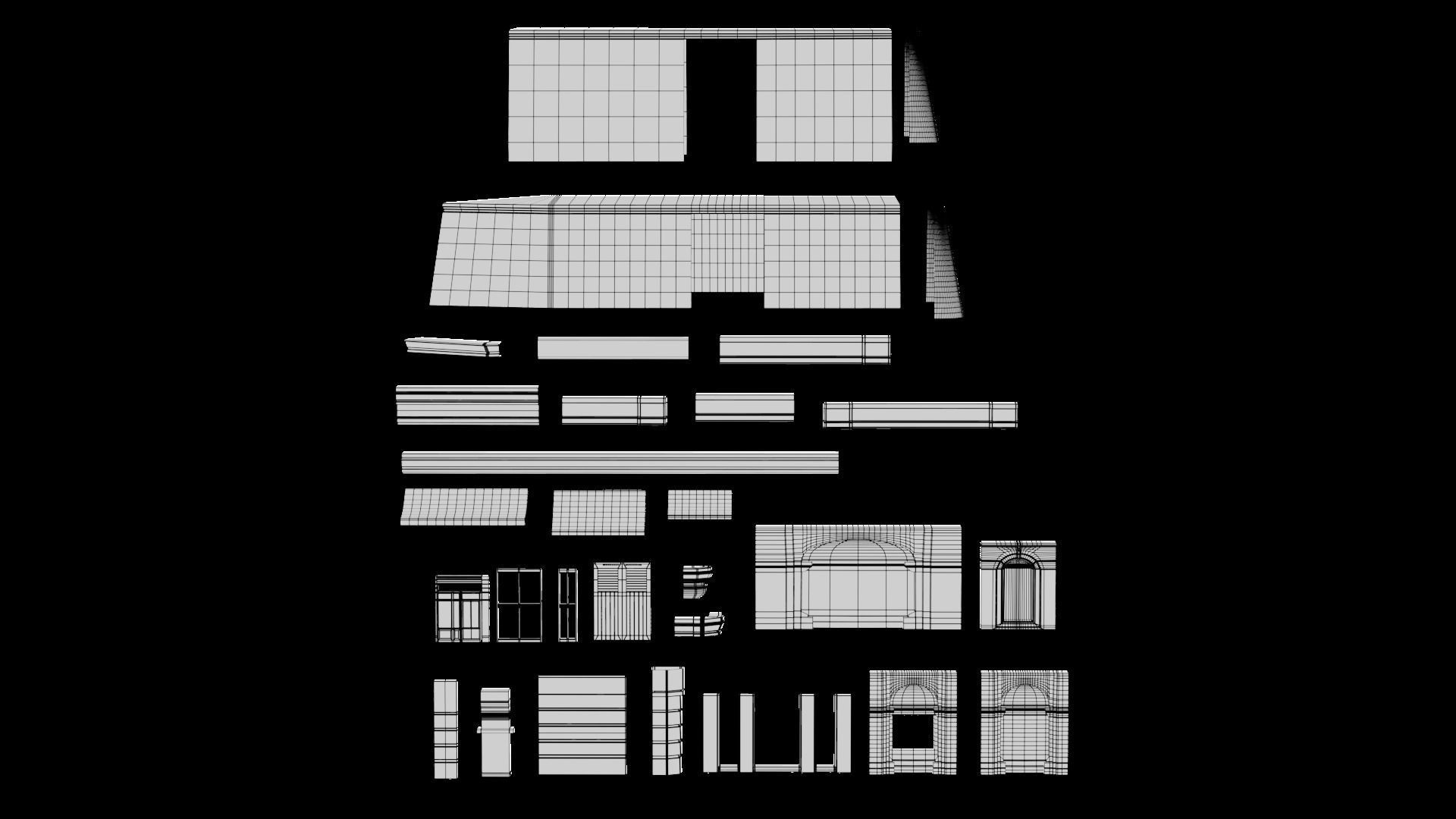 Haussmanian - style building 3D model_4
