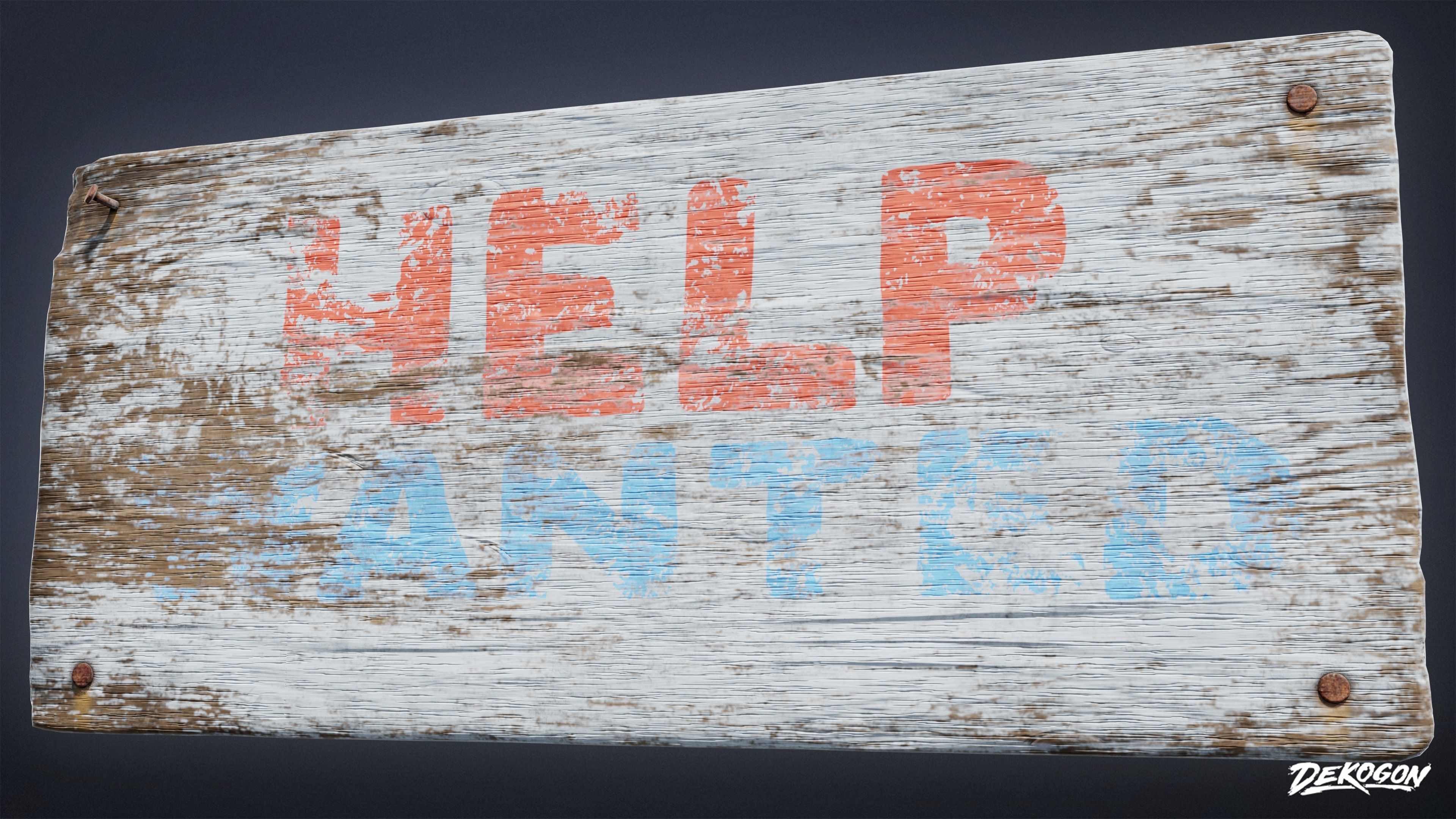 SIGNAGE - Sign Set 01 - LOW POLY AND NANITE Low-poly 3D model_22
