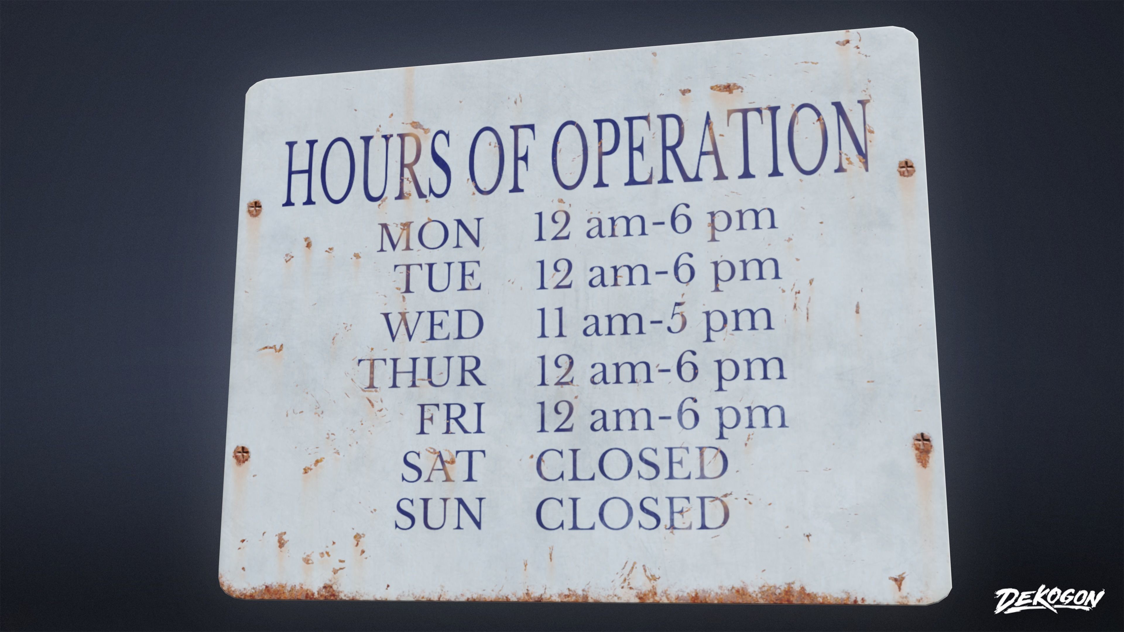 SIGNAGE - Sign Set 01 - LOW POLY AND NANITE Low-poly 3D model_10