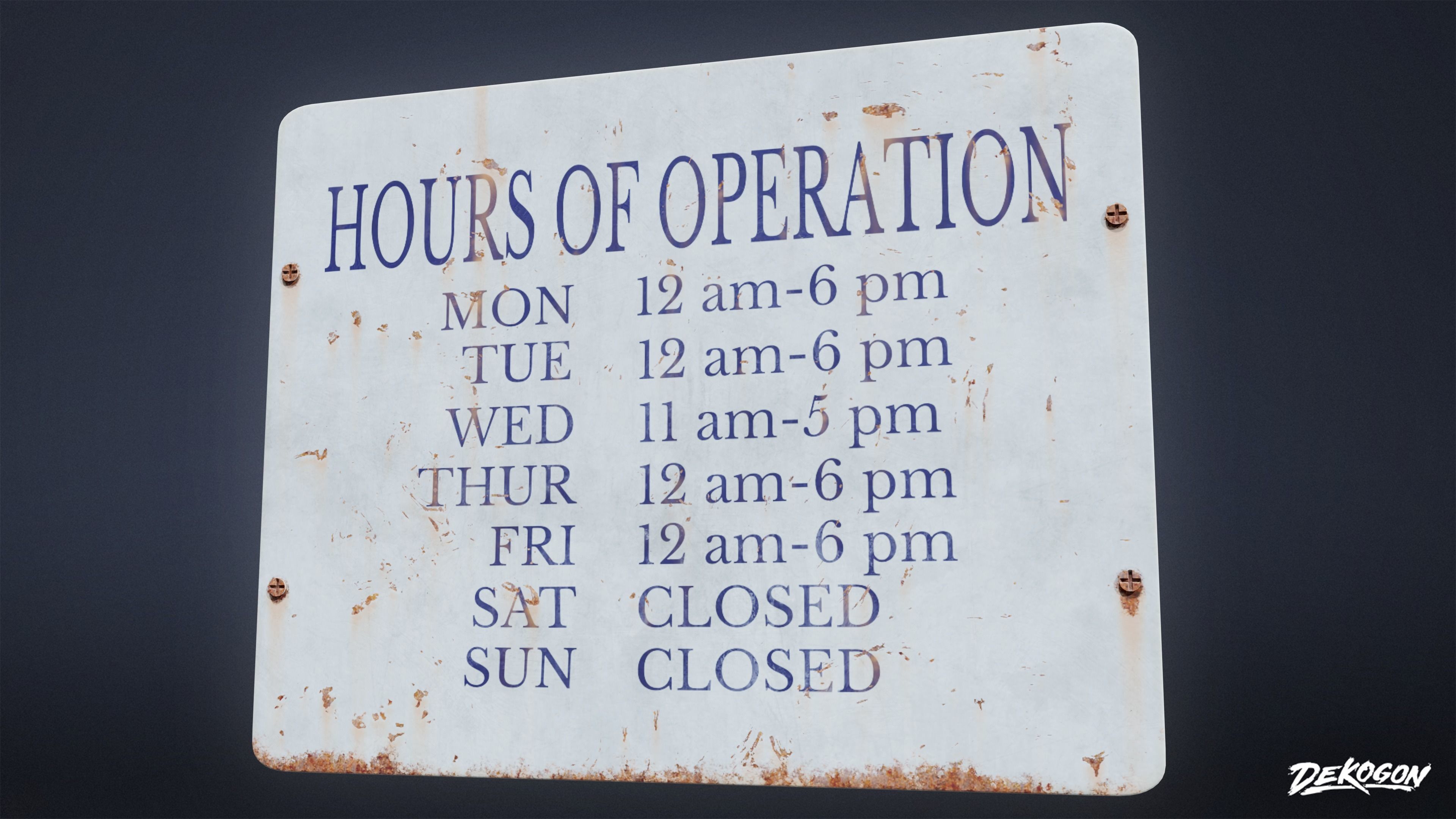 SIGNAGE - Sign Set 01 - LOW POLY AND NANITE Low-poly 3D model_21