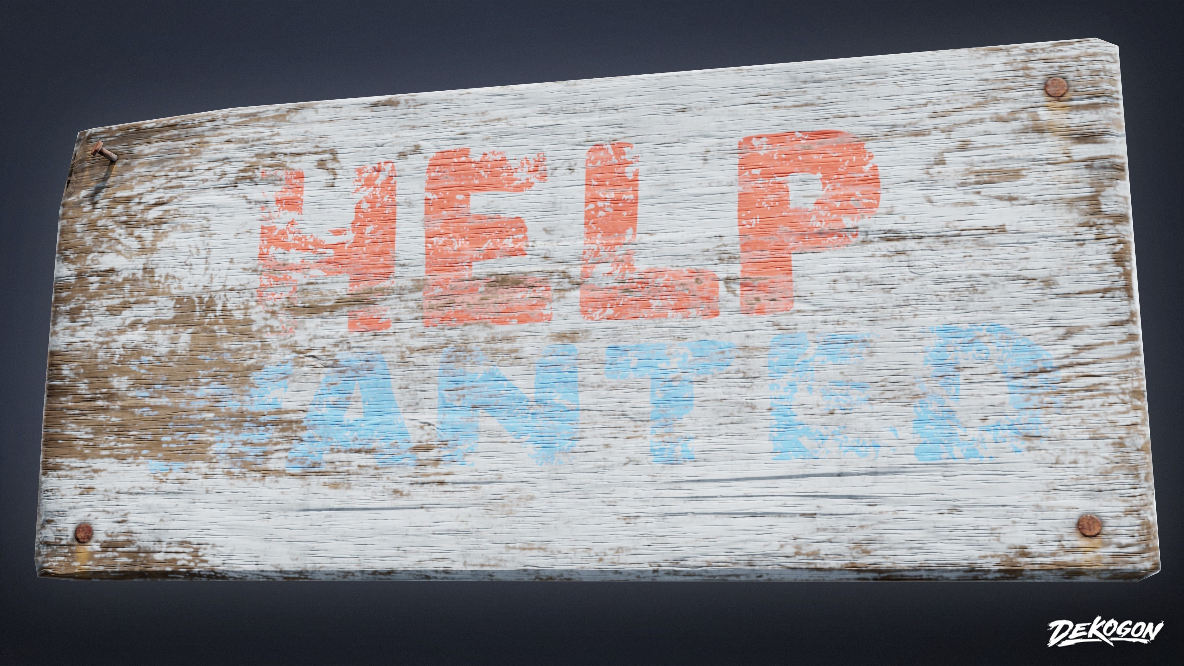 SIGNAGE - Sign Set 01 - LOW POLY AND NANITE Low-poly 3D model_11