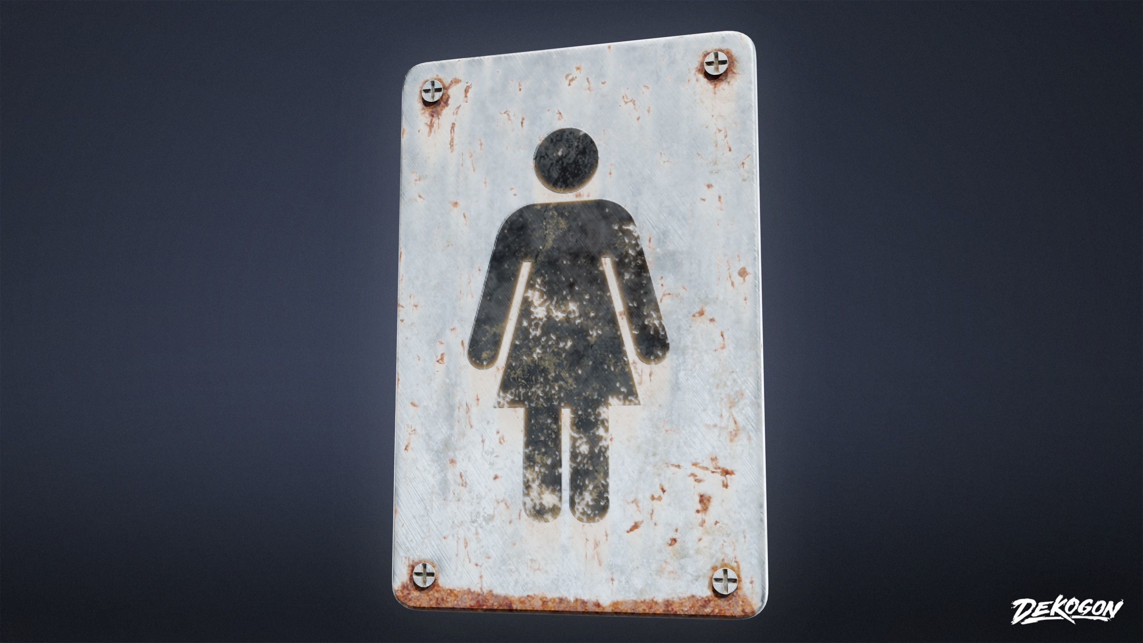 SIGNAGE - Sign Set 01 - LOW POLY AND NANITE Low-poly 3D model_18