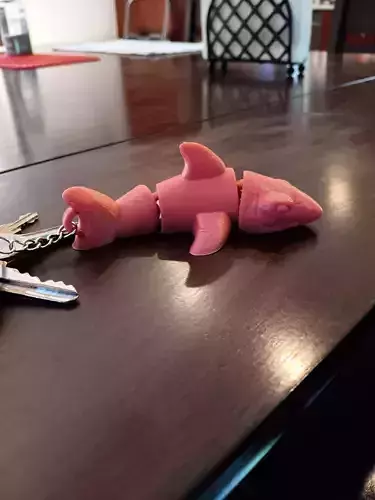 Flexi Shark Keychain - articulated - print in place