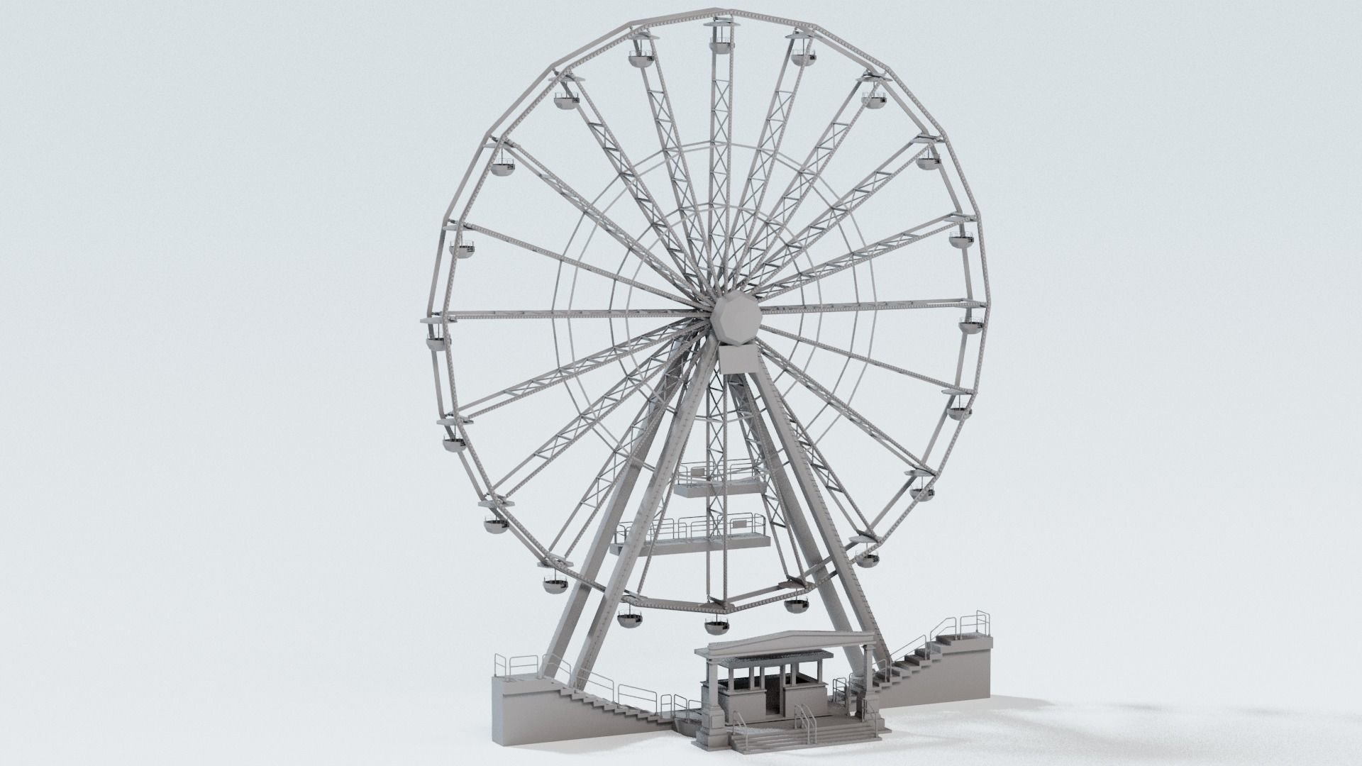 Ferris wheel - big wheel 3D model_1