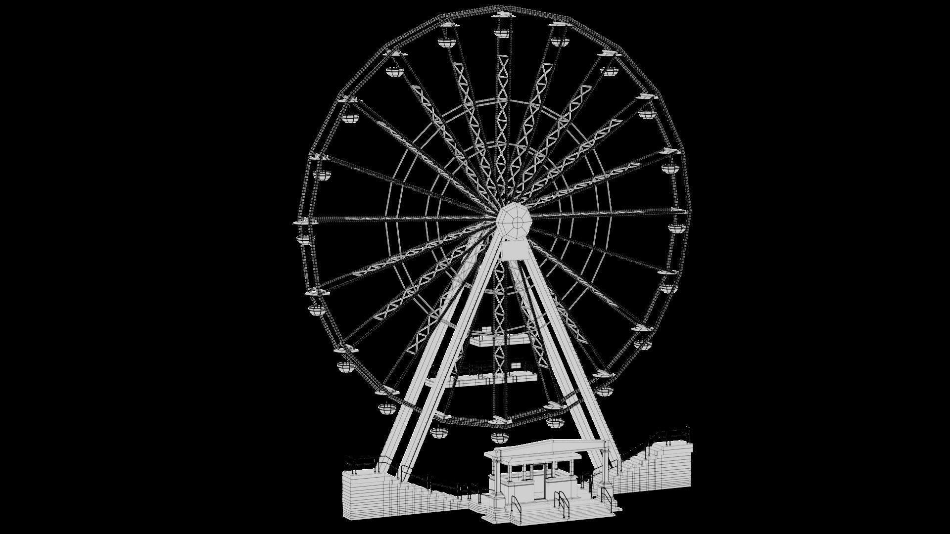 Ferris wheel - big wheel 3D model_5