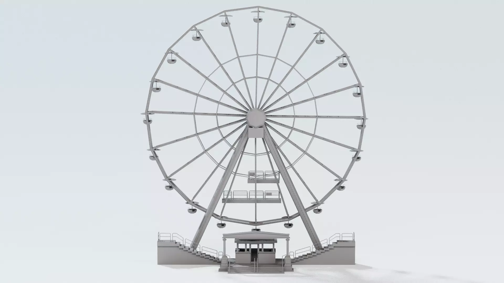 Ferris wheel - big wheel 3D model_0