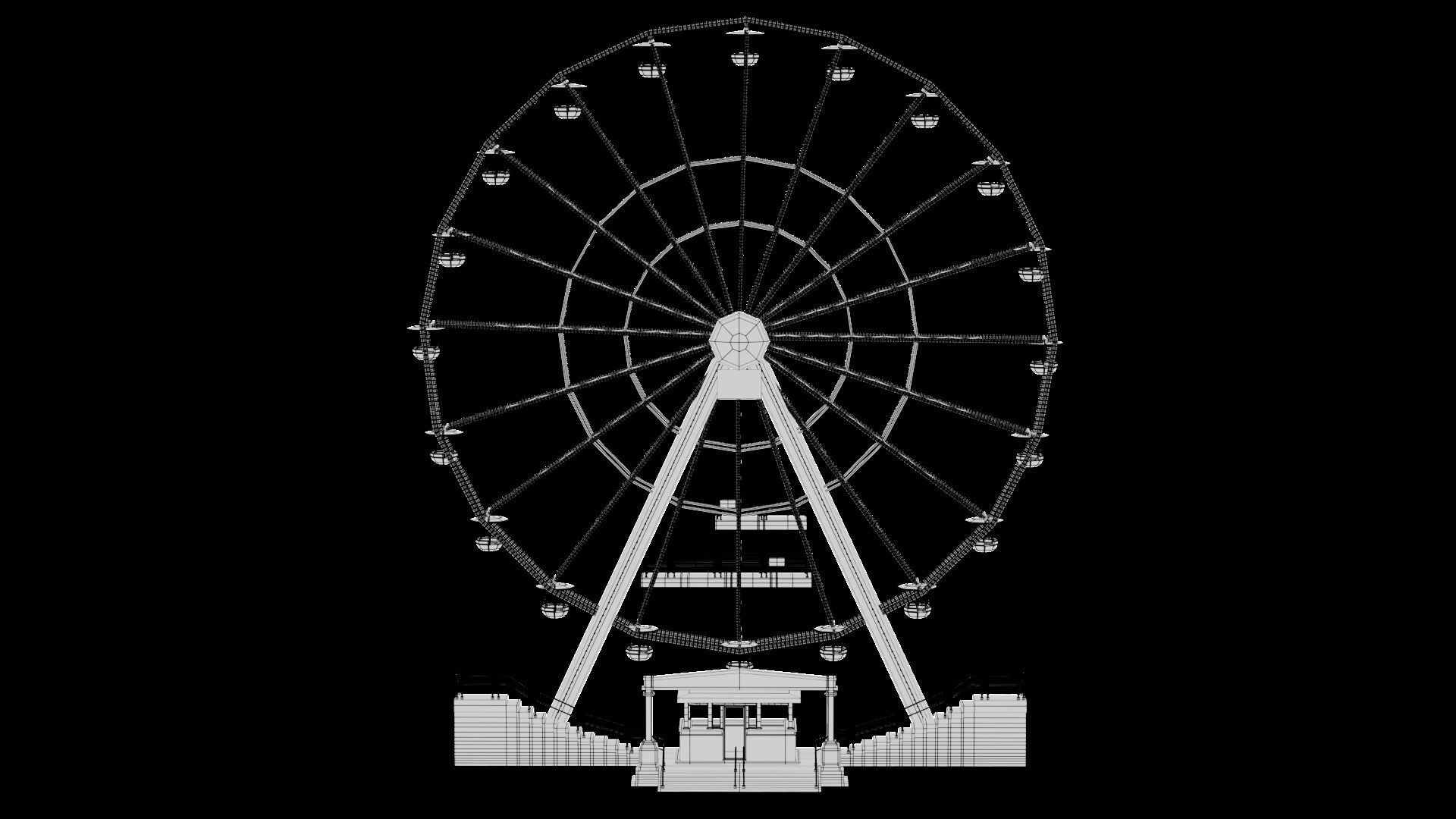 Ferris wheel - big wheel 3D model_6