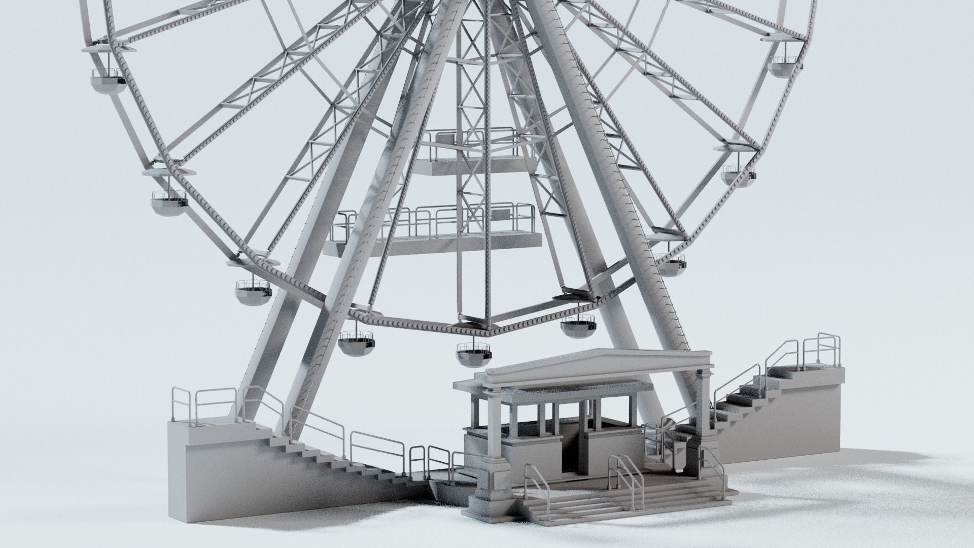 Ferris wheel - big wheel 3D model_2