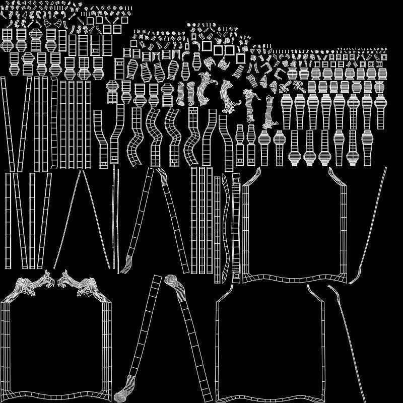 king armchair Louis XIV 3D model_7