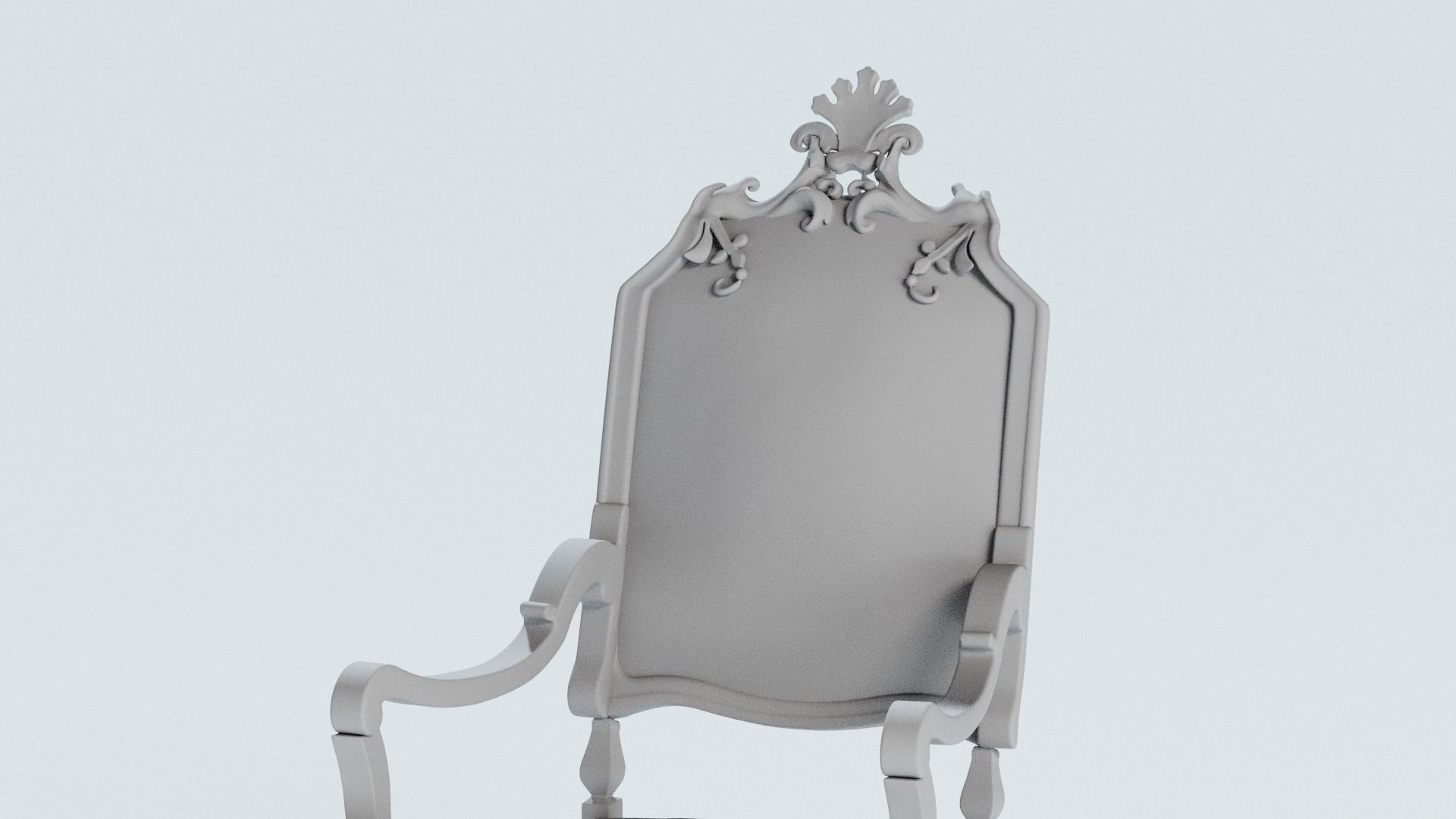 king armchair Louis XIV 3D model_2