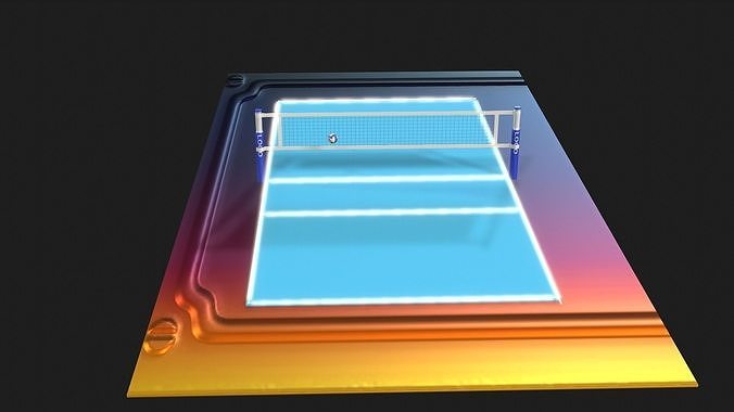 Volleyball Court The Playing Field Low-poly 3D model