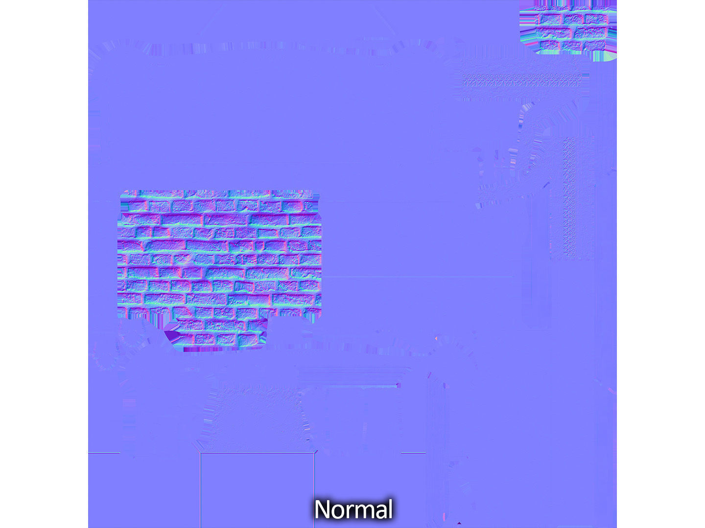 Classic French Marble Fireplace 3D model_19