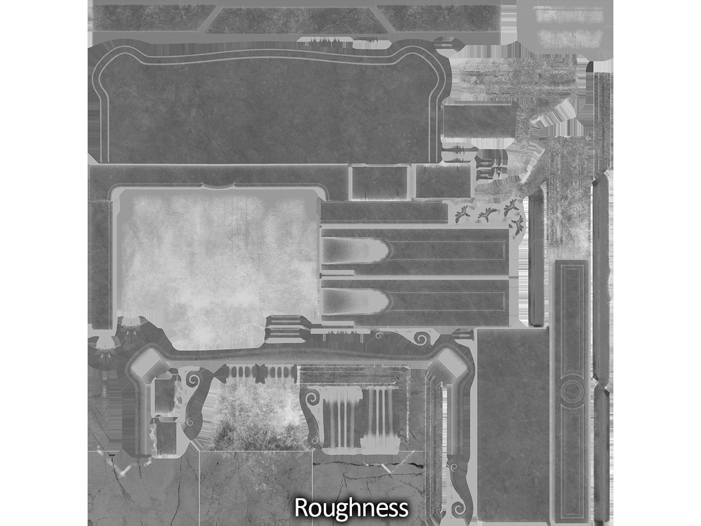 Classic French Marble Fireplace 3D model_17