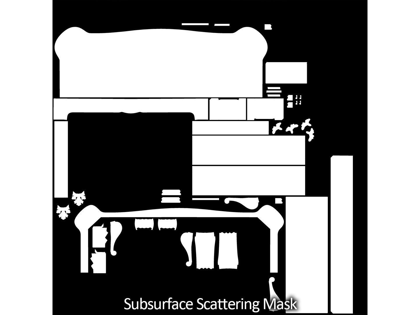 Classic French Marble Fireplace 3D model_20