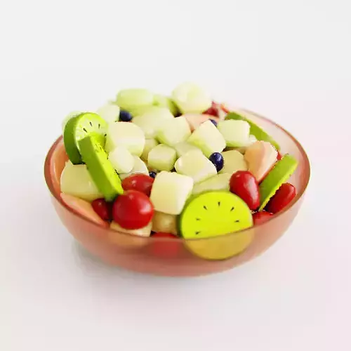 Stylized fruit salad 3D model