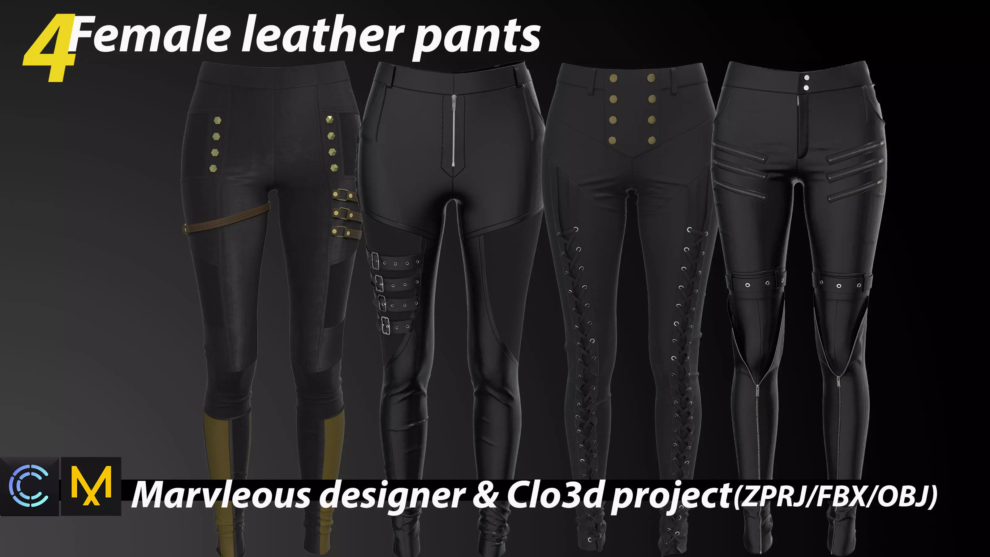 leather pants 3D model