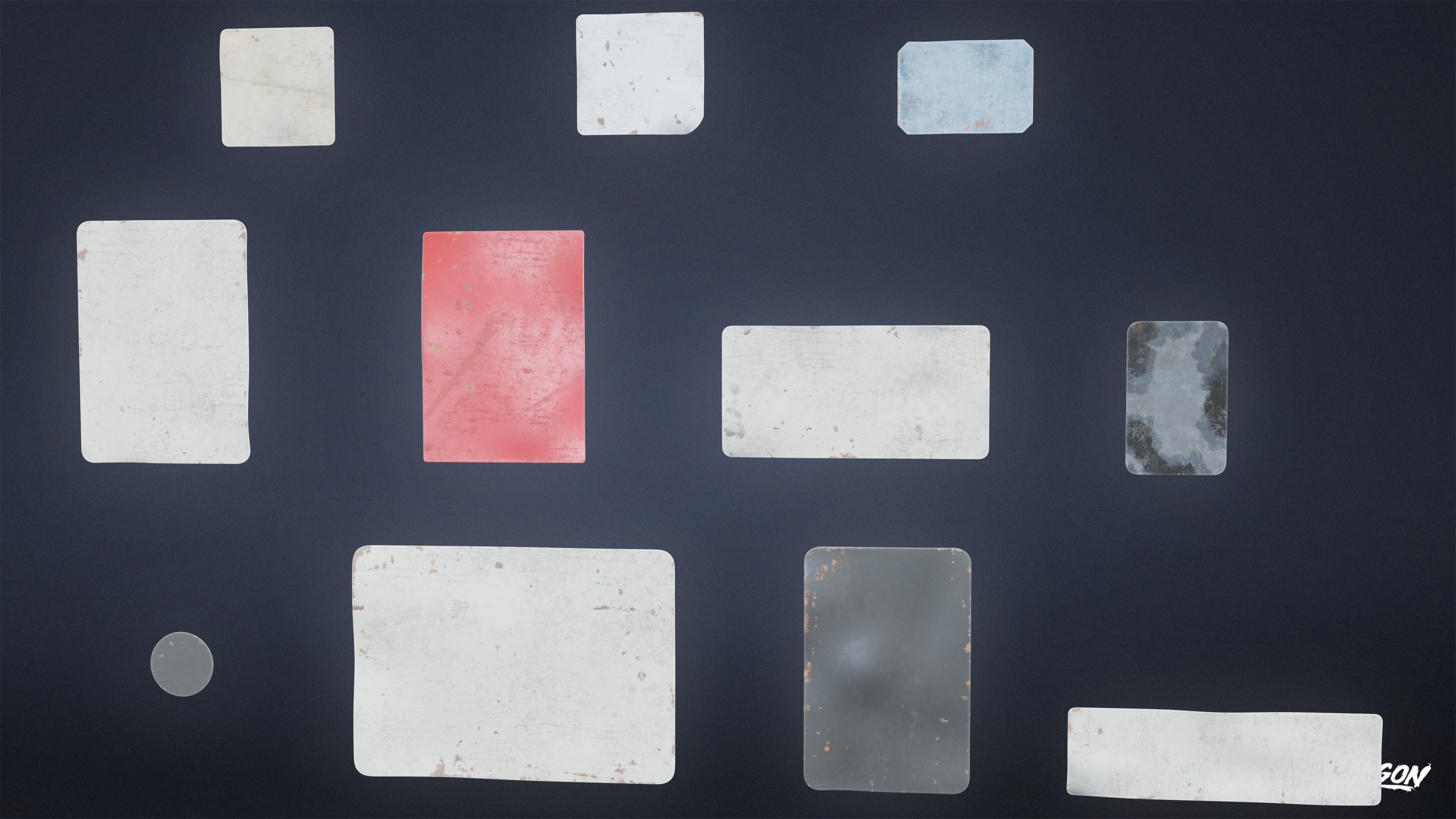 SIGNAGE - Sign Set 08 - LOW POLY AND NANITE Low-poly 3D model_14