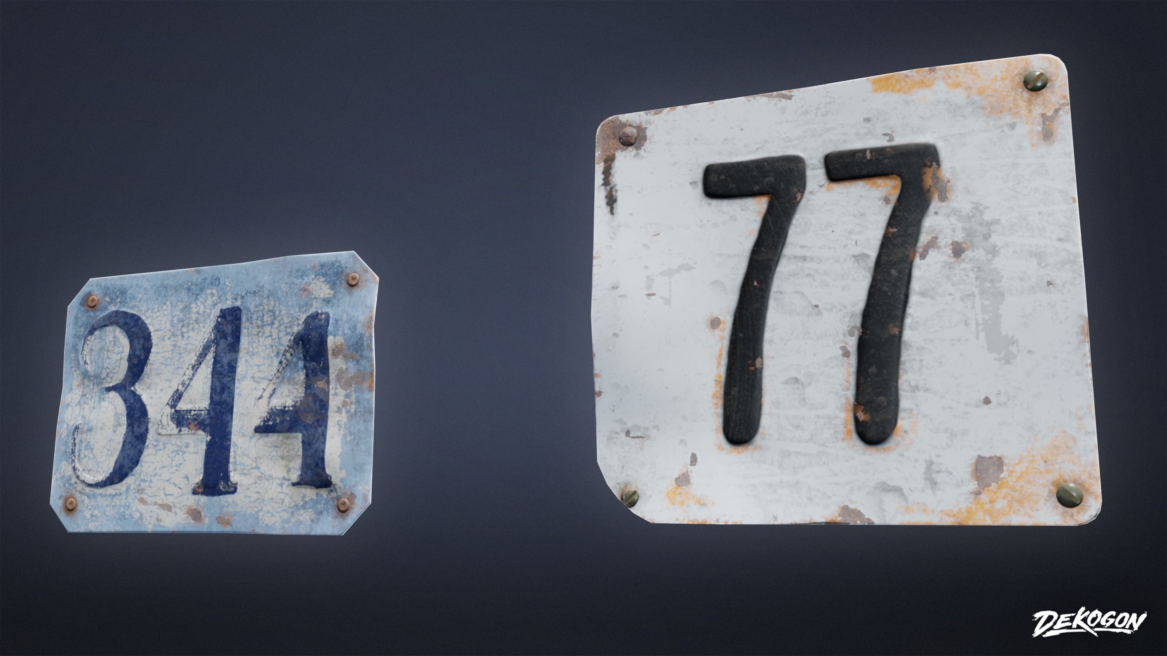 SIGNAGE - Sign Set 08 - LOW POLY AND NANITE Low-poly 3D model_9