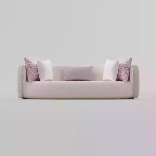 Azure Elegance Sofa Pink-White