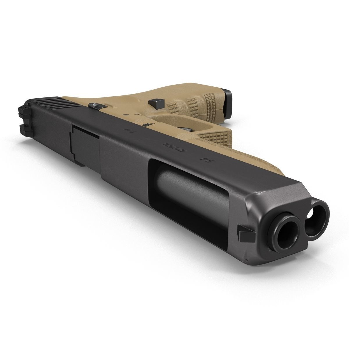 Generic Competition Pistol 3D model_3