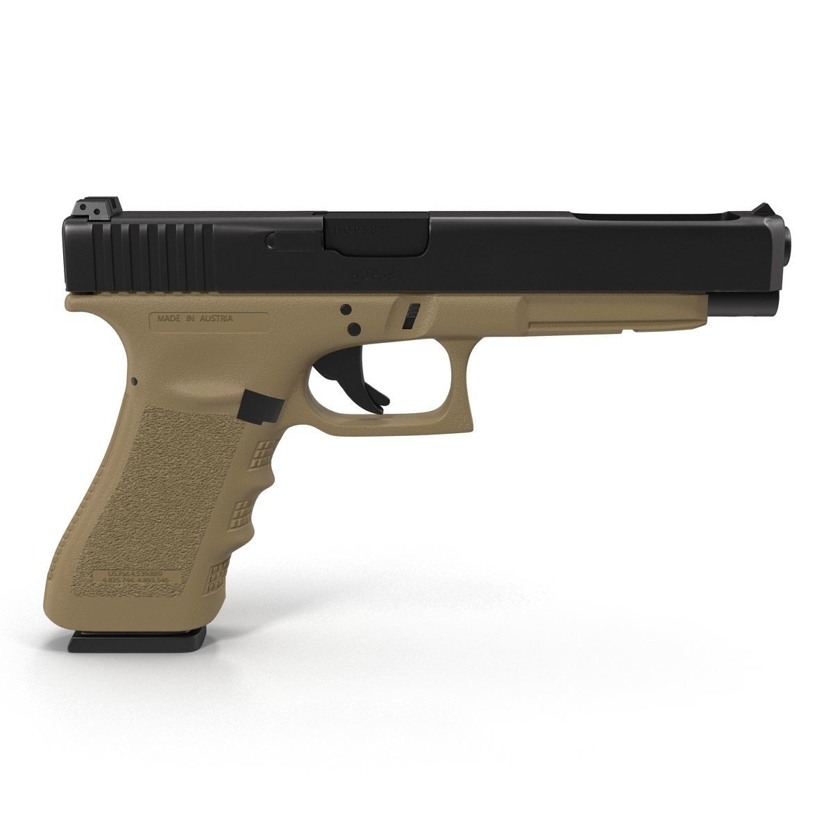 Generic Competition Pistol 3D model_5