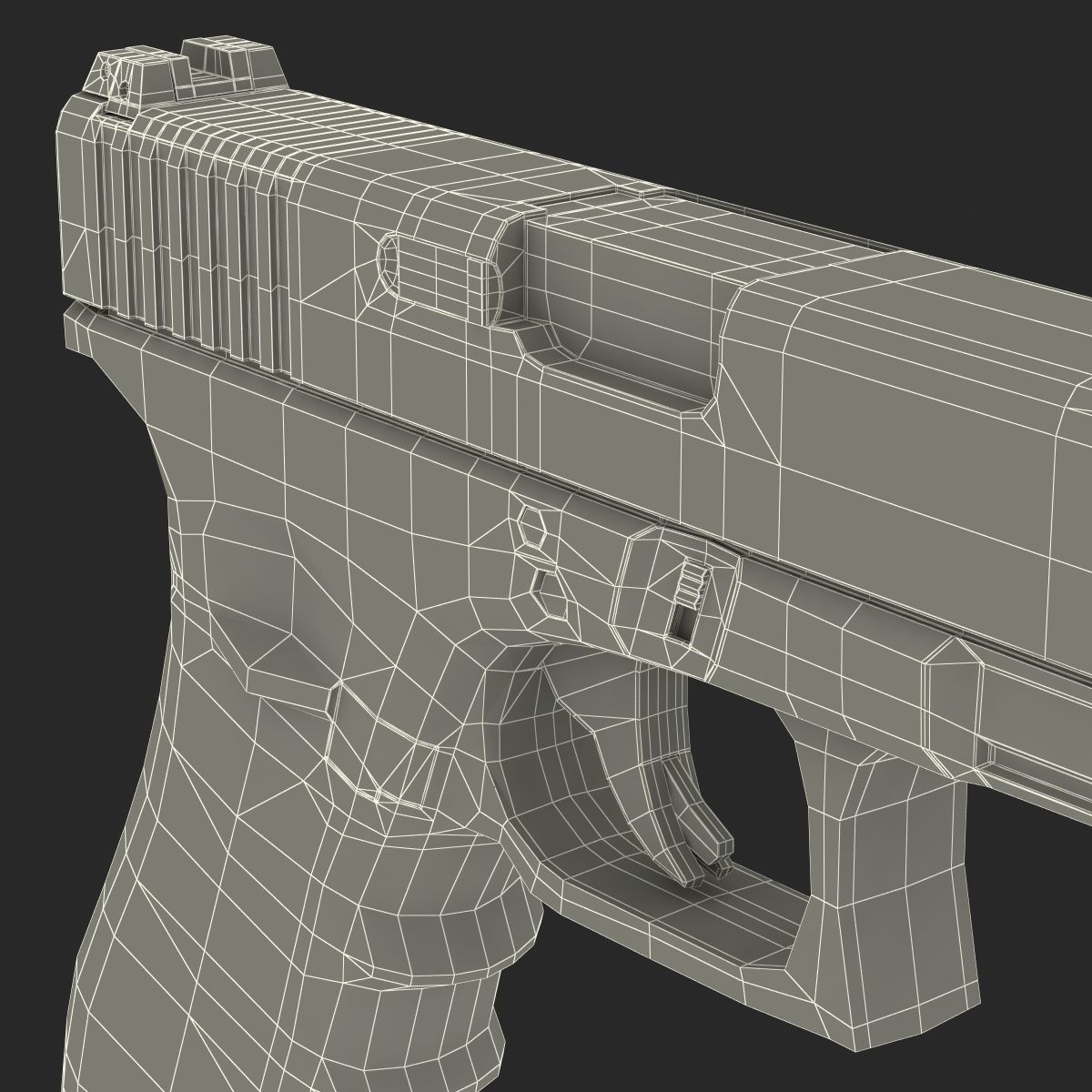 Generic Competition Pistol 3D model_36