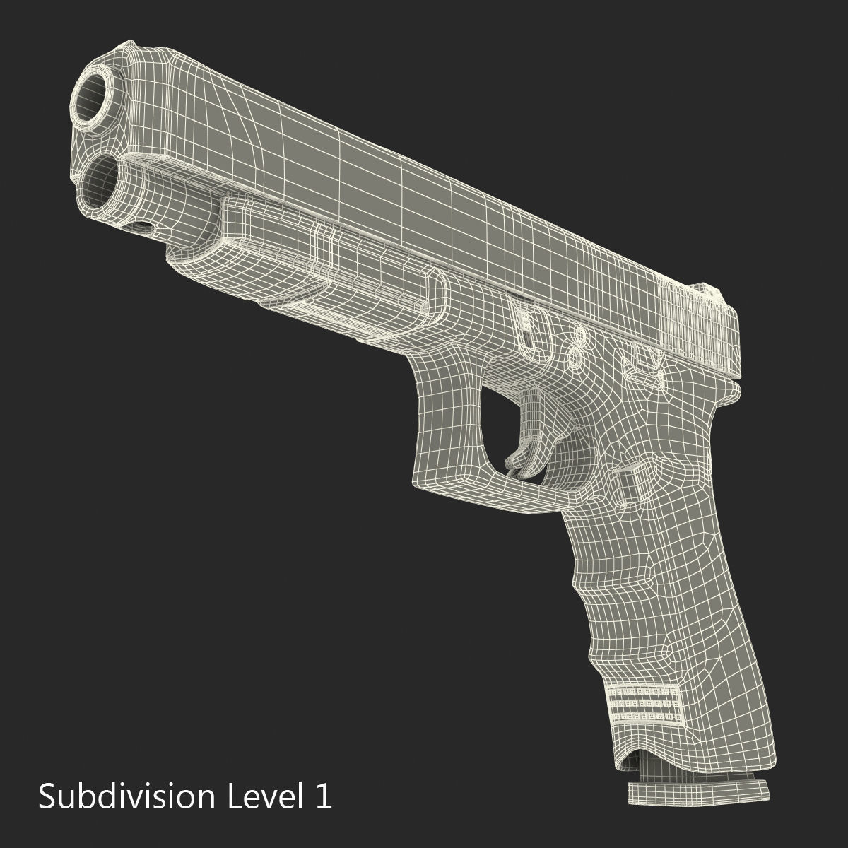 Generic Competition Pistol 3D model_26