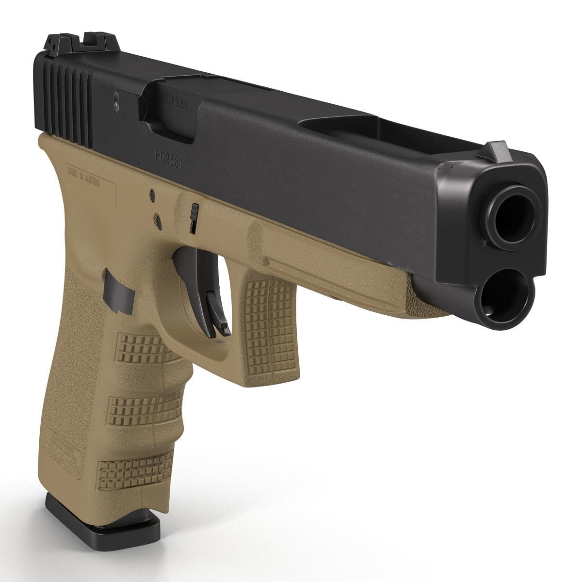 Generic Competition Pistol 3D model_8