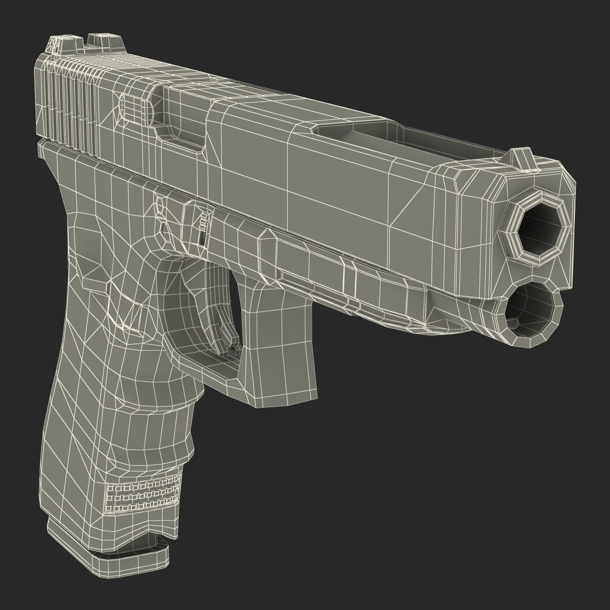 Generic Competition Pistol 3D model_28