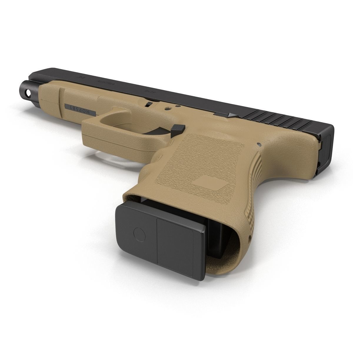 Generic Competition Pistol 3D model_2