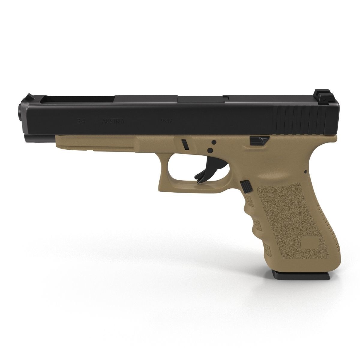 Generic Competition Pistol 3D model_4