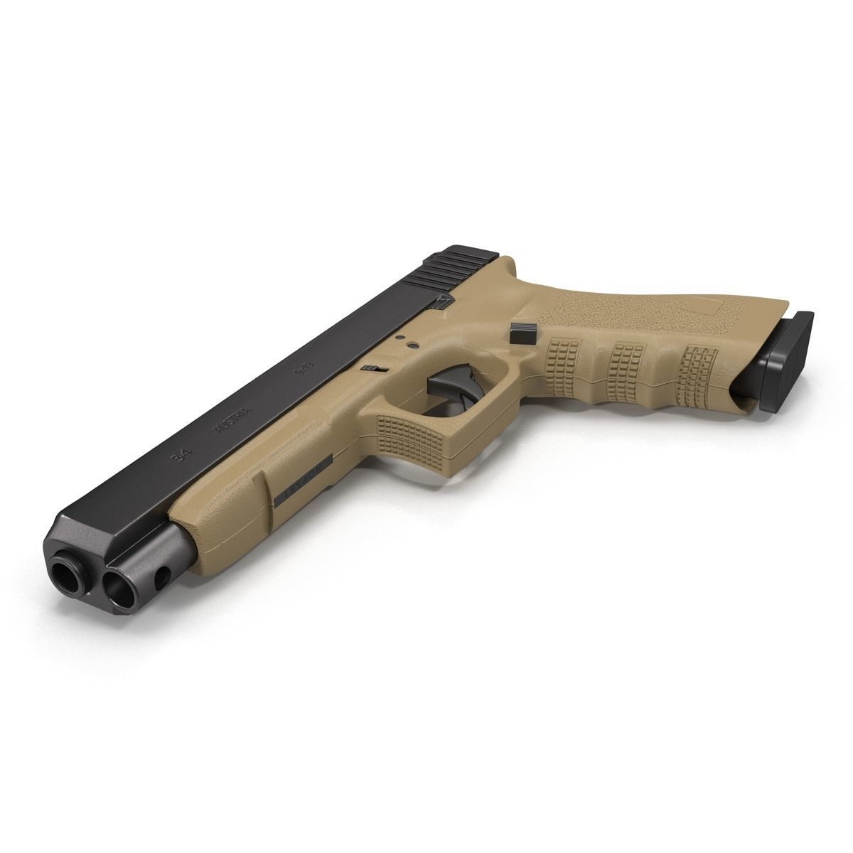 Generic Competition Pistol 3D model_1