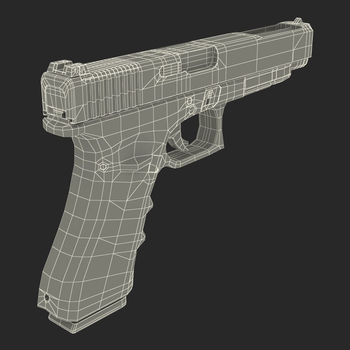 Generic Competition Pistol 3D model_29
