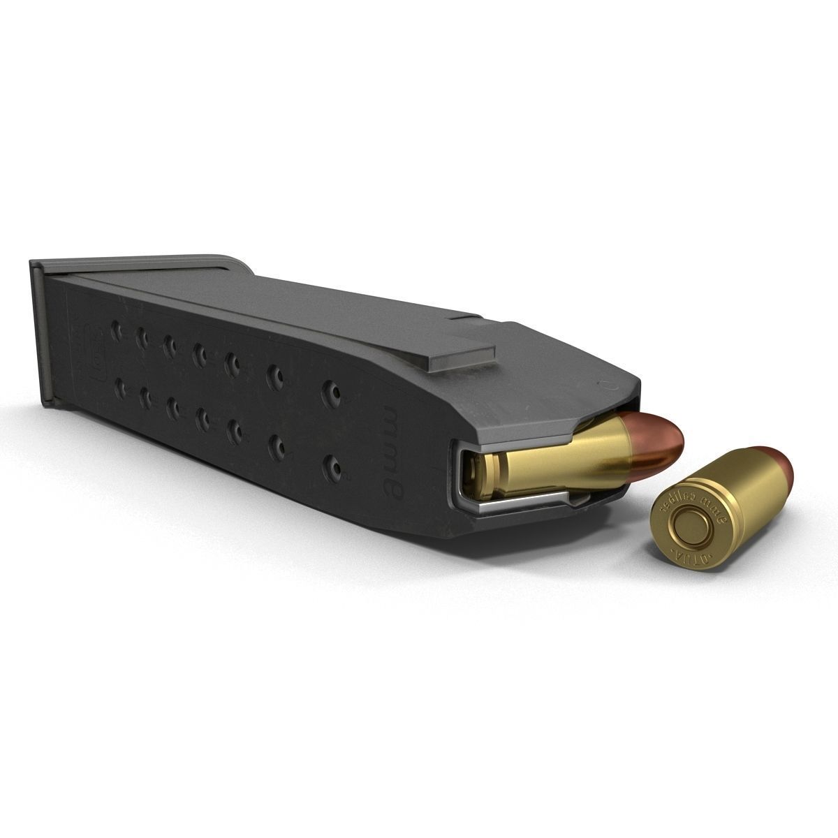9mm Ammo Clip 3D model