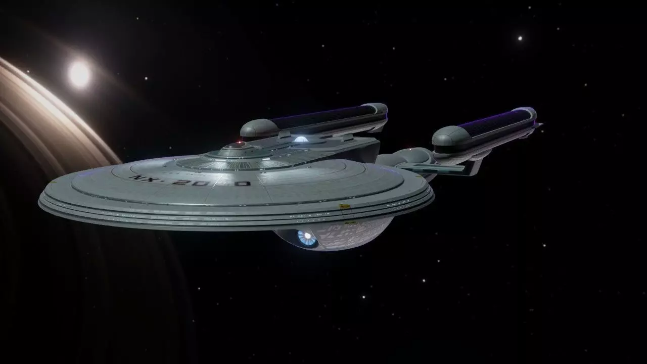 USS Excelsior Replica from Star Trek III Low-poly 3D model_0
