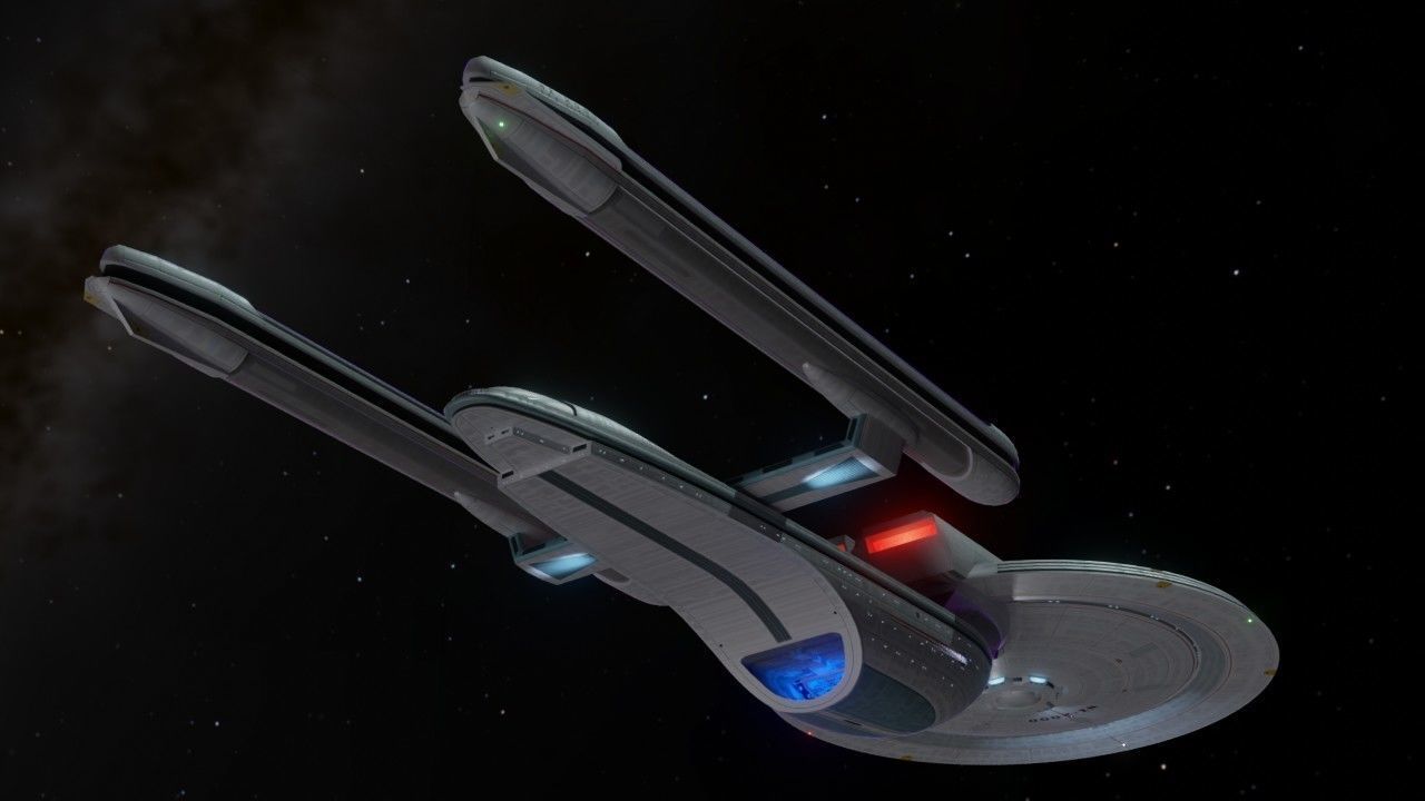 USS Excelsior Replica from Star Trek III Low-poly 3D model_3