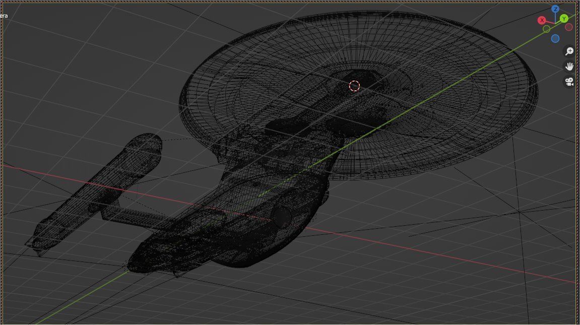 USS Excelsior Replica from Star Trek III Low-poly 3D model_6