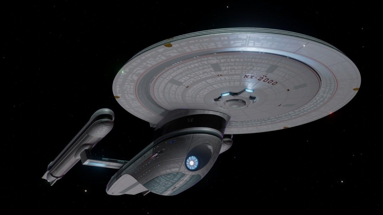 USS Excelsior Replica from Star Trek III Low-poly 3D model_2