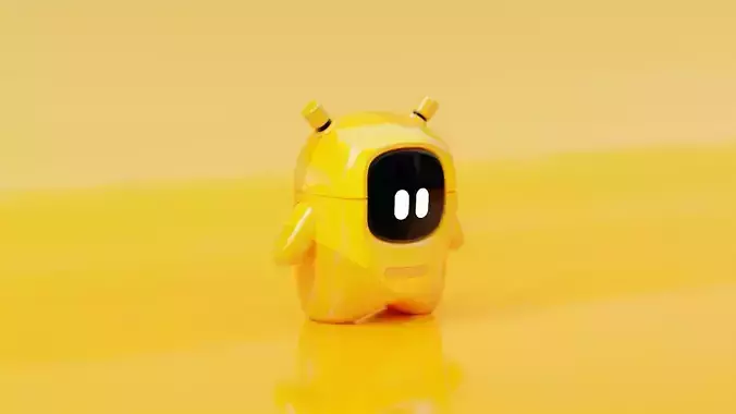 Cute Printable Robot Character 3D model