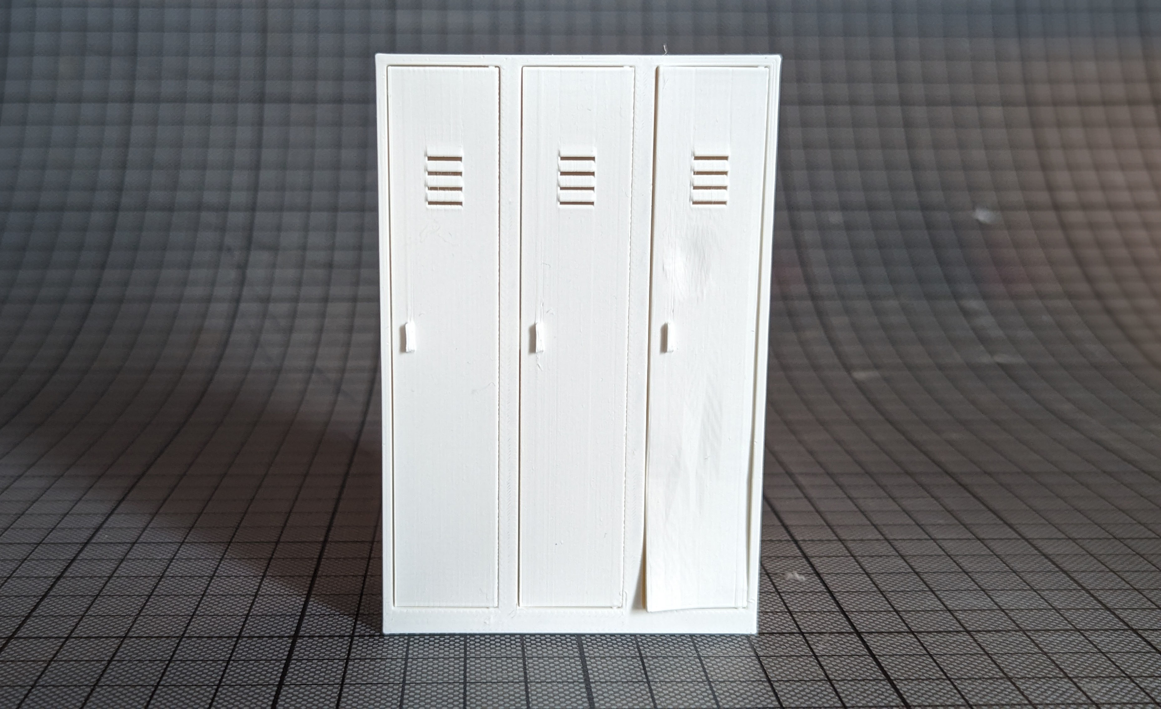 Vandalised Locker 3D print model_3